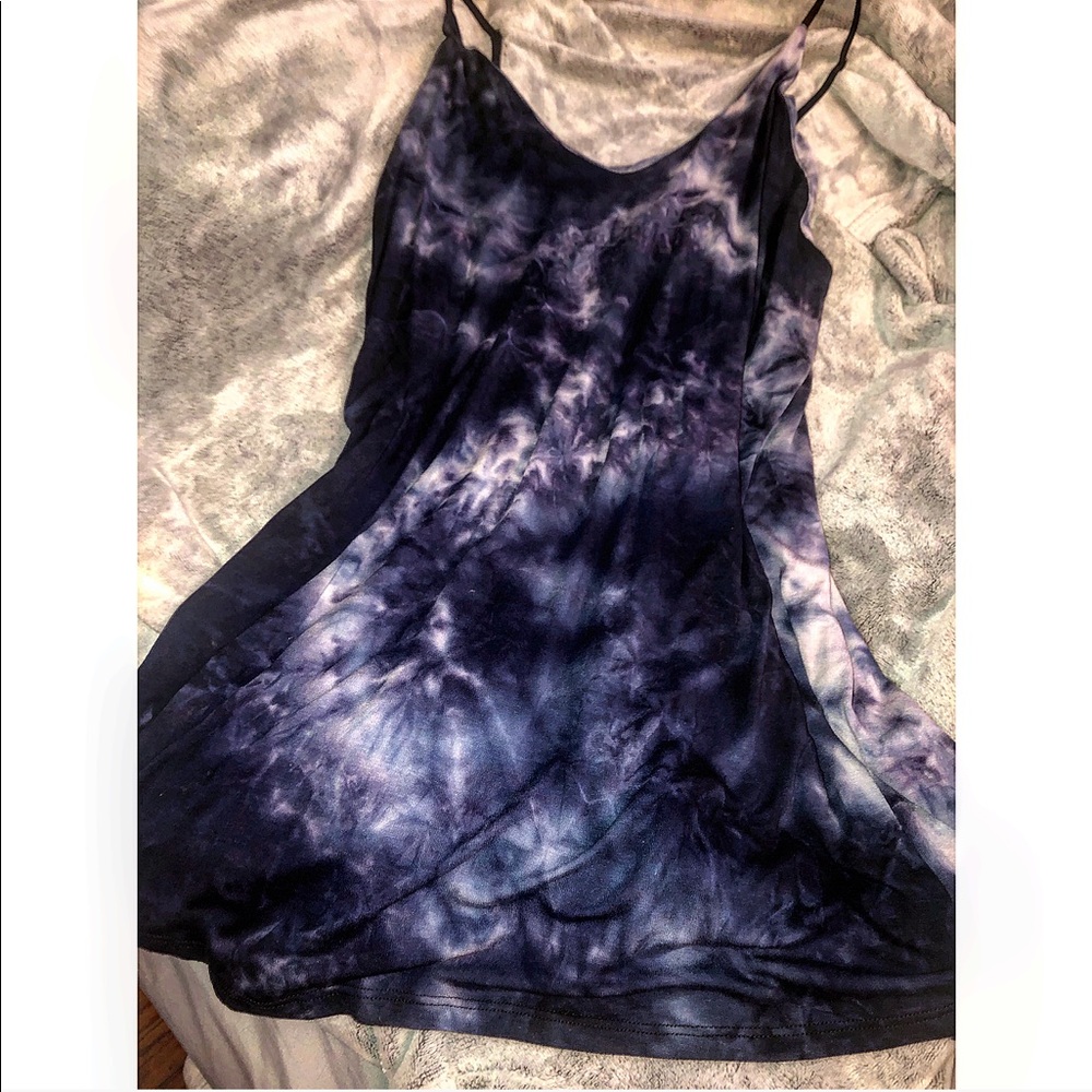 Tie die tank dress